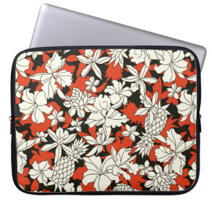 Housse Pour Ordinateur Portable Motif de fleurs tropicales