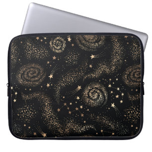 Housse Pour Ordinateur Portable Motif de galaxie Gold Star Constellation