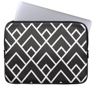 Housse Pour Ordinateur Portable Motif de grille de diamant géométrique élégant