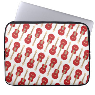 Housse Pour Ordinateur Portable Motif de guitare rouge