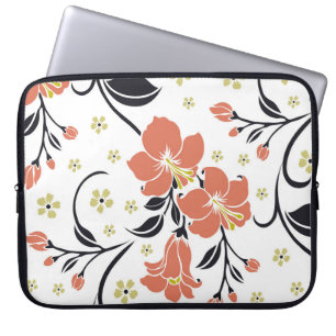 Housse Pour Ordinateur Portable Motif de luxe incomparable avec fleurs, dentelle,