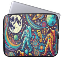 Motif de marche spatiale d'astronaute coloré