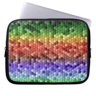 Housse Pour Ordinateur Portable Motif de mosaïque arc-en-ciel