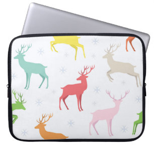 Housse Pour Ordinateur Portable Motif de Noël avec renne, cerf, motif,
