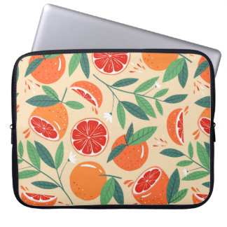 Housse Pour Ordinateur Portable Motif de pamplemousse sans couture. Design moderne