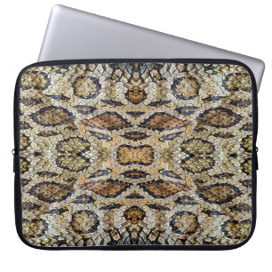 Housse Pour Ordinateur Portable motif de peau de serpent. Poster de animal vintage