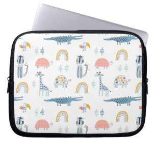 Housse Pour Ordinateur Portable Motif de plaisir animal Doodle