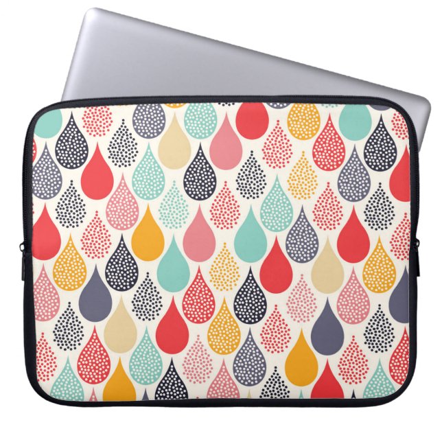 Housse Pour Ordinateur Portable Motif de point d'art pop Raindrop (Devant)