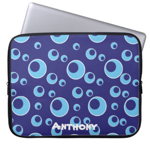Housse Pour Ordinateur Portable Motif de points de Cercles bleus - Portable person