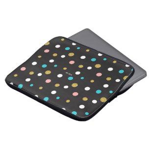 Housse Pour Ordinateur Portable Motif de points de rendu colorés