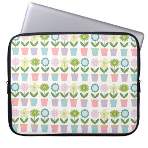 Housse Pour Ordinateur Portable Motif de pots de fleurs pastel mignons