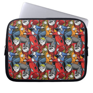 Housse Pour Ordinateur Portable Motif de scooter de chats et de chiens