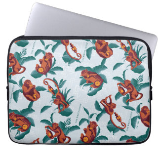 Housse Pour Ordinateur Portable Motif de singes joueurs du Lotus Blanc