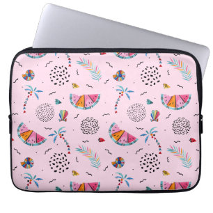Housse Pour Ordinateur Portable Motif de style Pink Memphis