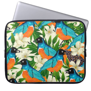 Housse Pour Ordinateur Portable Motif de surface avec des fruits à la papaye, feui
