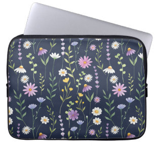 Housse Pour Ordinateur Portable Motif de surface floral - Fleurs de printemps à la
