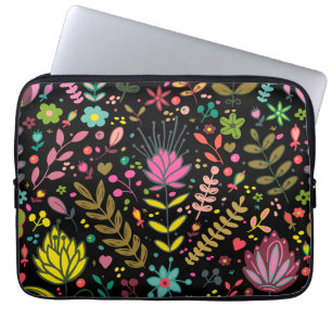 Housse Pour Ordinateur Portable Motif de surface Florale - Papier peint Fleurs Des