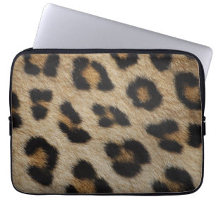 Housse Pour Ordinateur Portable Motif de texture de fourrure de léopard
