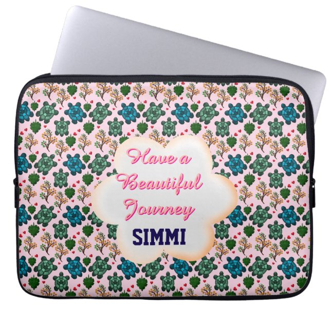 Housse Pour Ordinateur Portable Motif de tortue personnalisé (Devant)