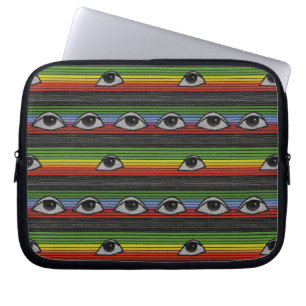 Housse Pour Ordinateur Portable Motif des yeux psychédéliques