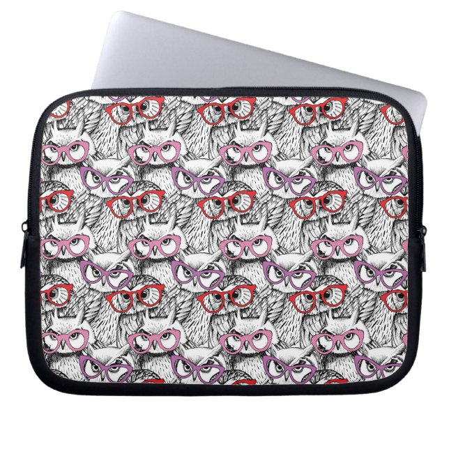 Housse Pour Ordinateur Portable Motif d'Eyglasses de hibou (Devant)