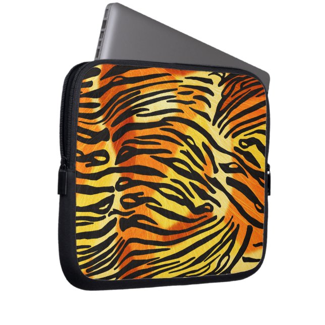 Housse Pour Ordinateur Portable Motif d'impression de fourrure de tigre rayée (Devant droit)