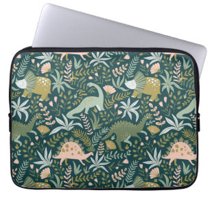 Housse Pour Ordinateur Portable Motif Dinosaur Vert
