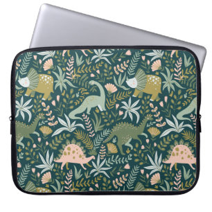Housse Pour Ordinateur Portable Motif Dinosaur Vert