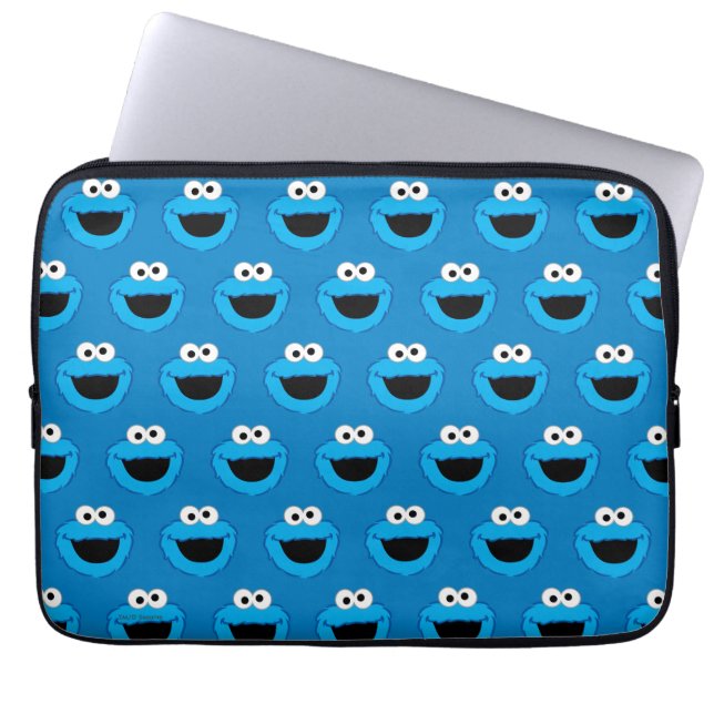 Housse Pour Ordinateur Portable Motif du Monstre Cookie Souriant (Devant)