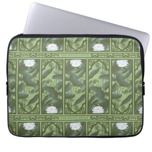 Housse Pour Ordinateur Portable Motif du panneau Lotus Botanique - Le Lotus Blanc