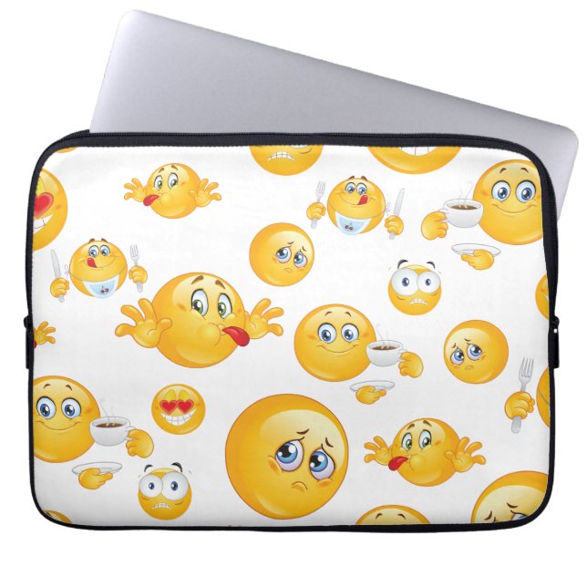 Housse Pour Ordinateur Portable Motif Emoji (Devant)