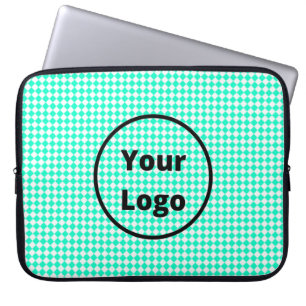Housse Pour Ordinateur Portable Motif en diamant massif bleu et blanc