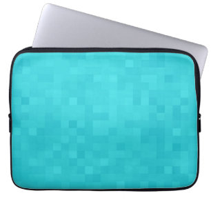 Housse Pour Ordinateur Portable Motif en mosaïque bleue Aqua,