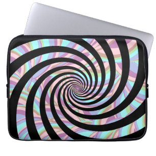 Housse Pour Ordinateur Portable Motif en spirale avec des couleurs pastel