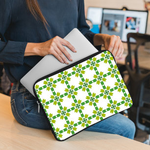Housse Pour Ordinateur Portable Motif Feuille, Motif De Feuilles, Feuilles Verts