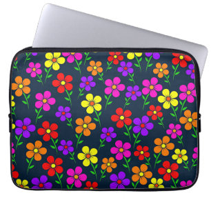 Housse Pour Ordinateur Portable Motif floral coloré