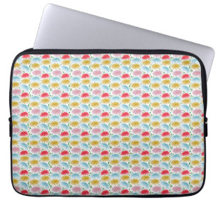Housse Pour Ordinateur Portable Motif floral de marguerite rétro coloré Fantaisist