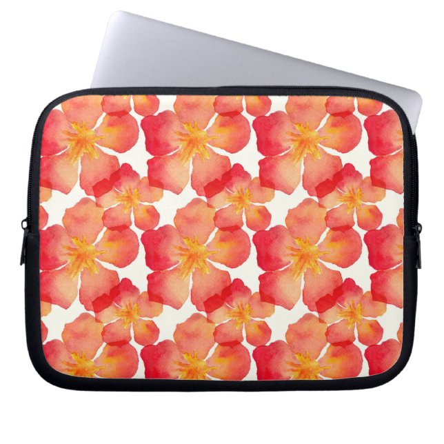 Housse Pour Ordinateur Portable Motif floral d'oléandre orange (Devant)
