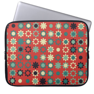 Housse Pour Ordinateur Portable Motif floral incolore avec éléments colorés, vi