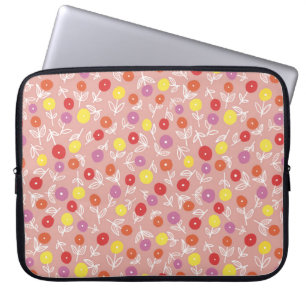 Housse Pour Ordinateur Portable Motif floral Peach Kids