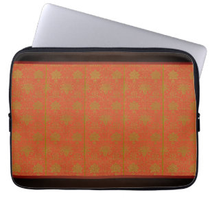 Housse Pour Ordinateur Portable Motif Floral Rose Et Or