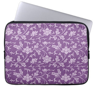 Housse Pour Ordinateur Portable Motif floral violet et lavande