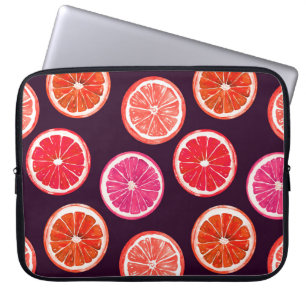 Housse Pour Ordinateur Portable Motif foncé Citrus peint à la main
