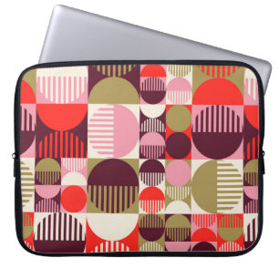 Housse Pour Ordinateur Portable Motif géométrique vintage moderne abstrait transpa