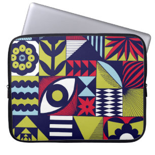 Housse Pour Ordinateur Portable Motif graphique de style scandinave ou rétro. Main