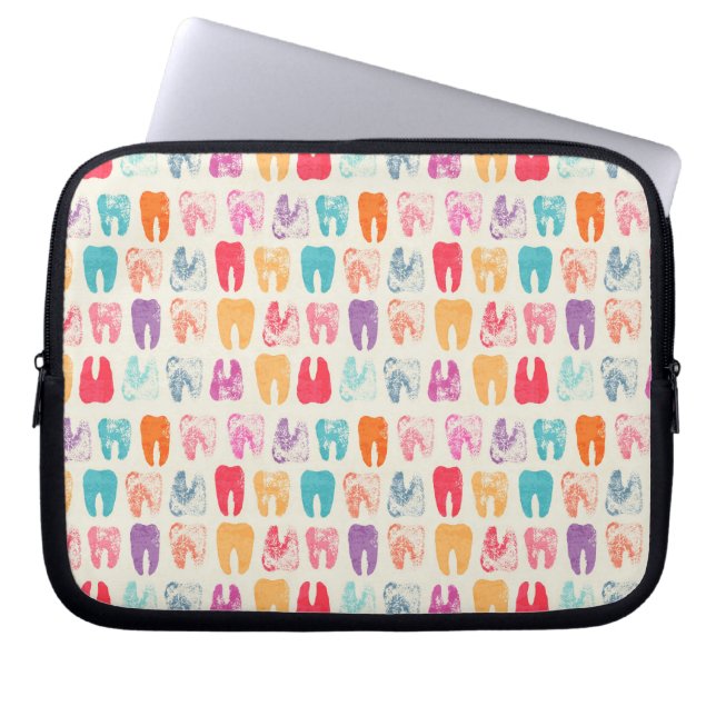 Housse Pour Ordinateur Portable Motif grunge de dent (Devant)