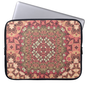 Housse Pour Ordinateur Portable Motif indien abstrait médaillon. Boho et gypsy