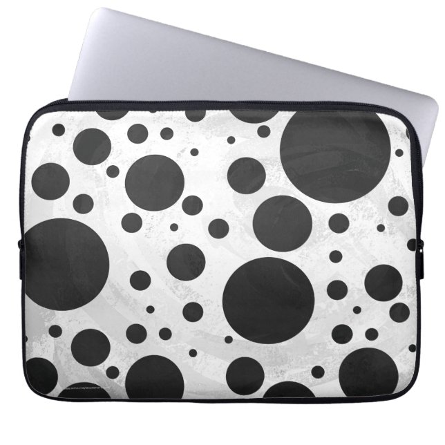 Housse Pour Ordinateur Portable Motif Kohl Black Polka (Devant)