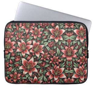 Housse Pour Ordinateur Portable Motif Lily Aztèque Rouge