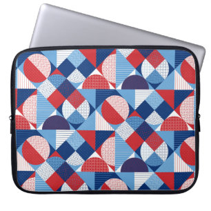 Housse Pour Ordinateur Portable Motif marin géométrique marine d'été